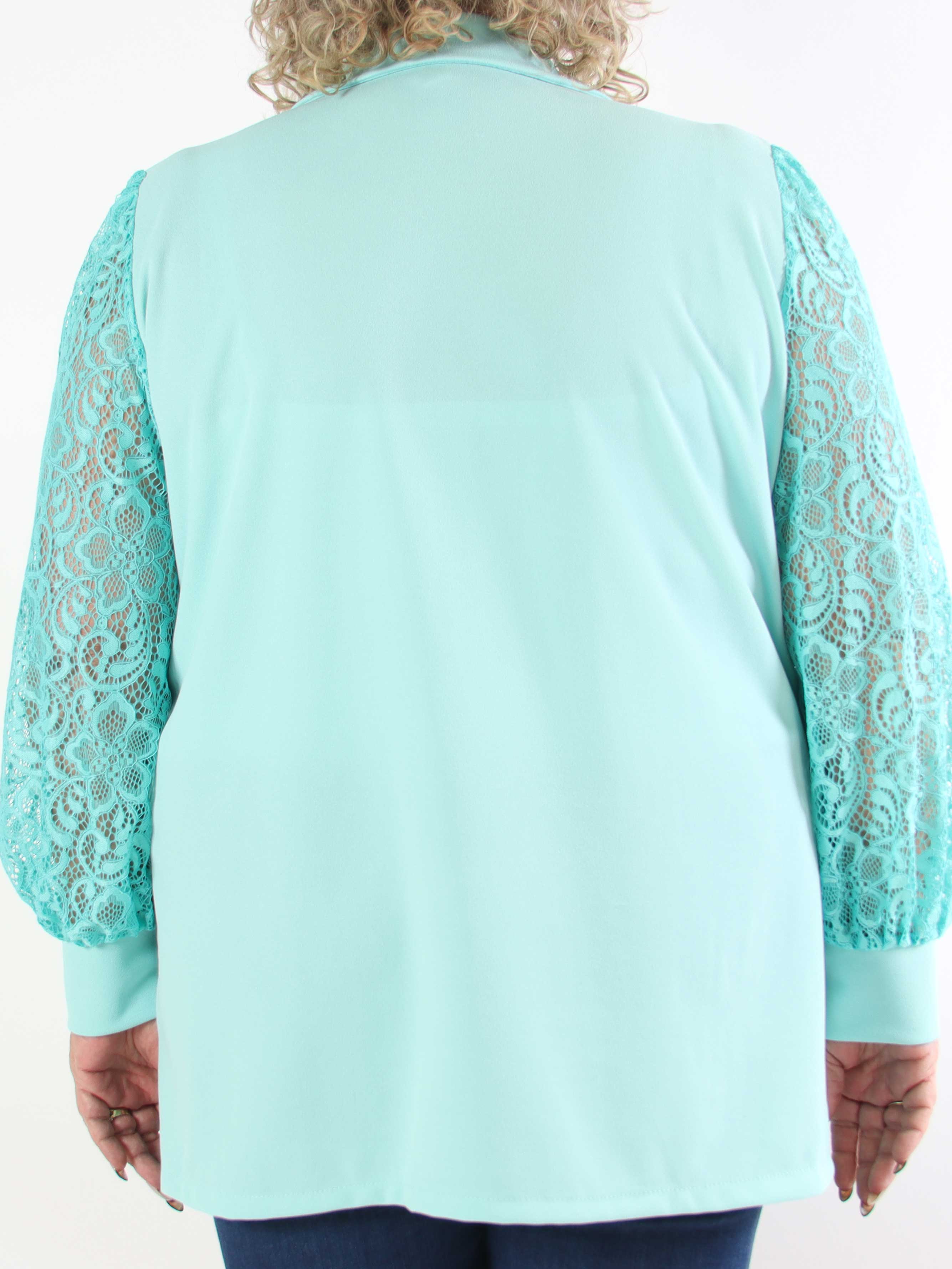 Kata Lace - Oversized blazer med blondeærmer